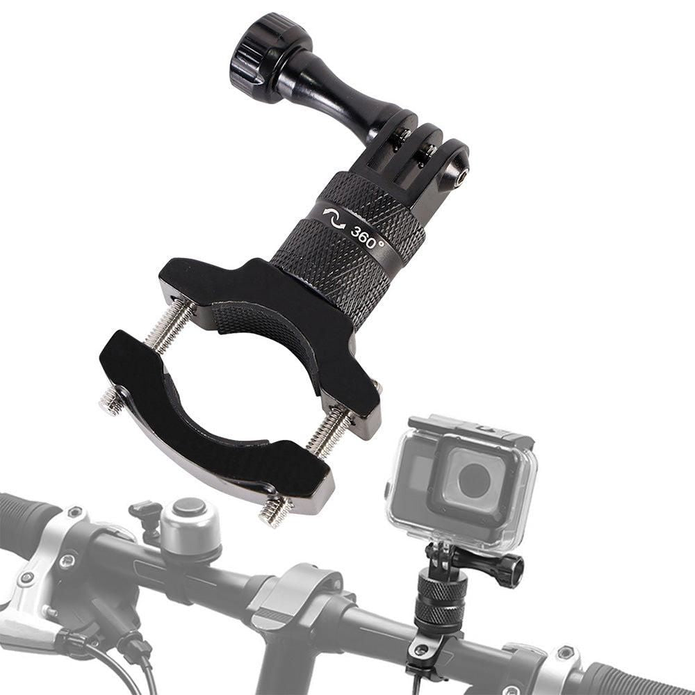 360-Degree Rotating Bike Handlebar Mount for GoPro Hero 13 12 11 Cameras Red
