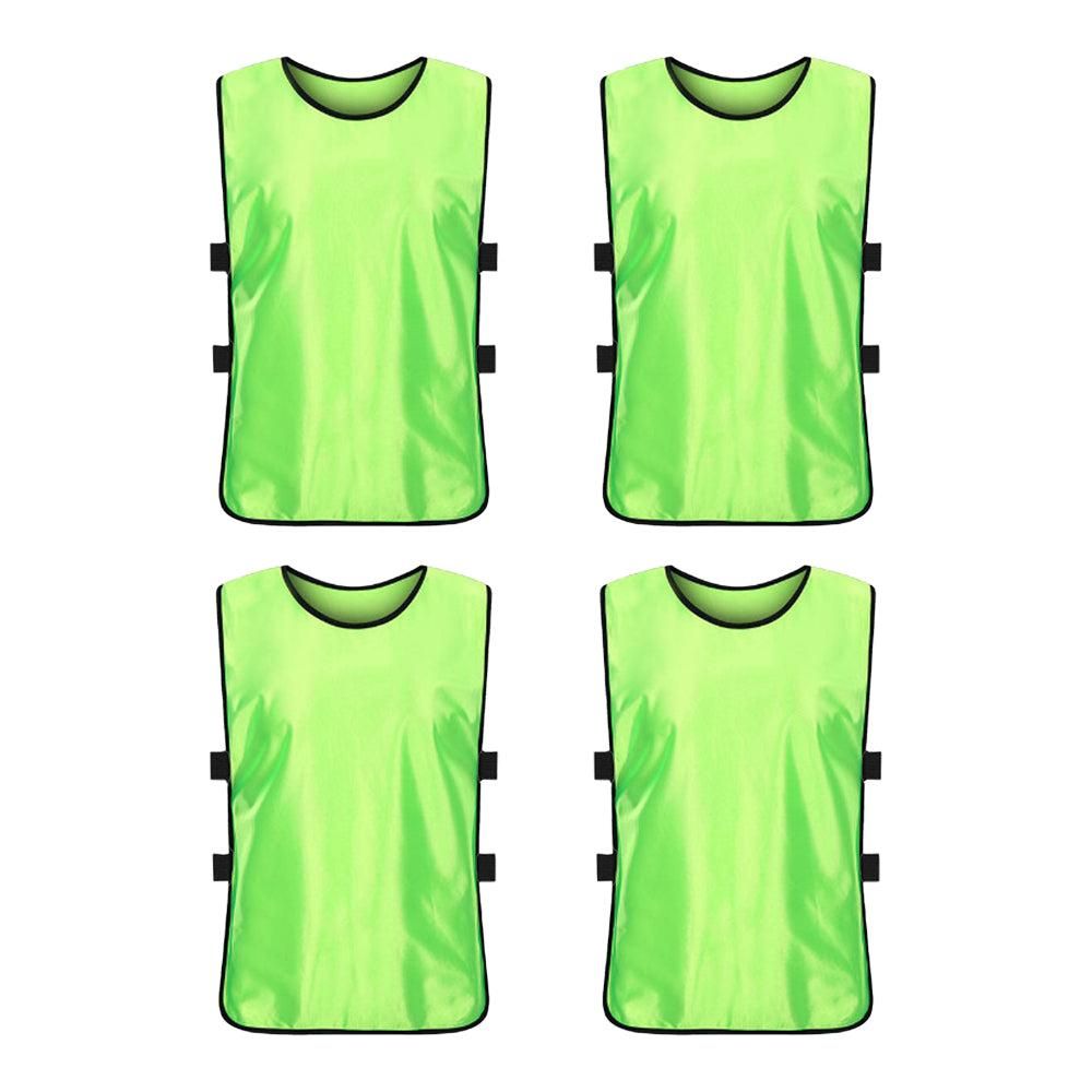 4Pcs Scrimmage Training Vest Team Sports Games Practice Jersey Blue
