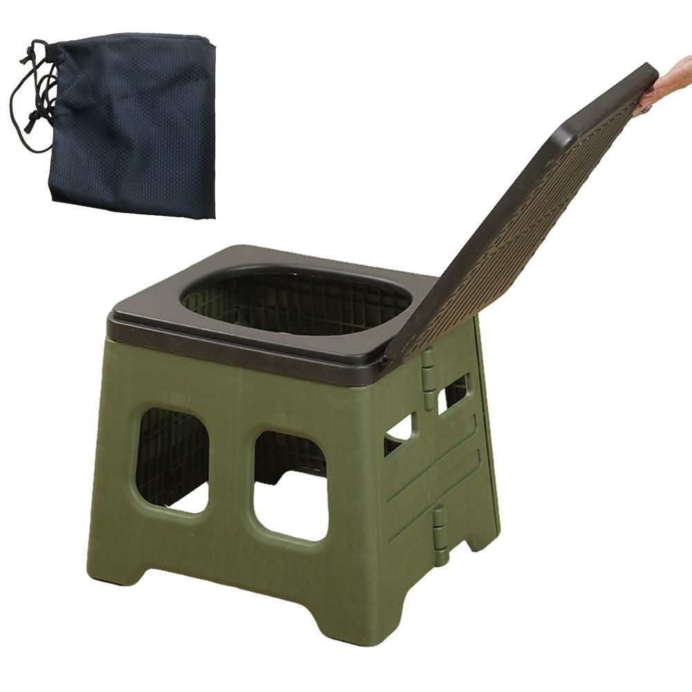 Portable Folding Toilet for Camping & Travel - Grey