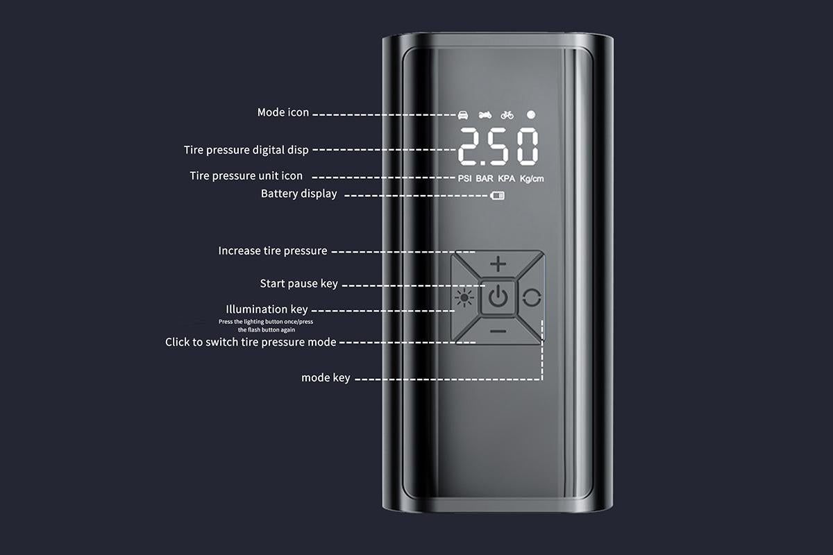 Electric Car Air Pump with Digital Display