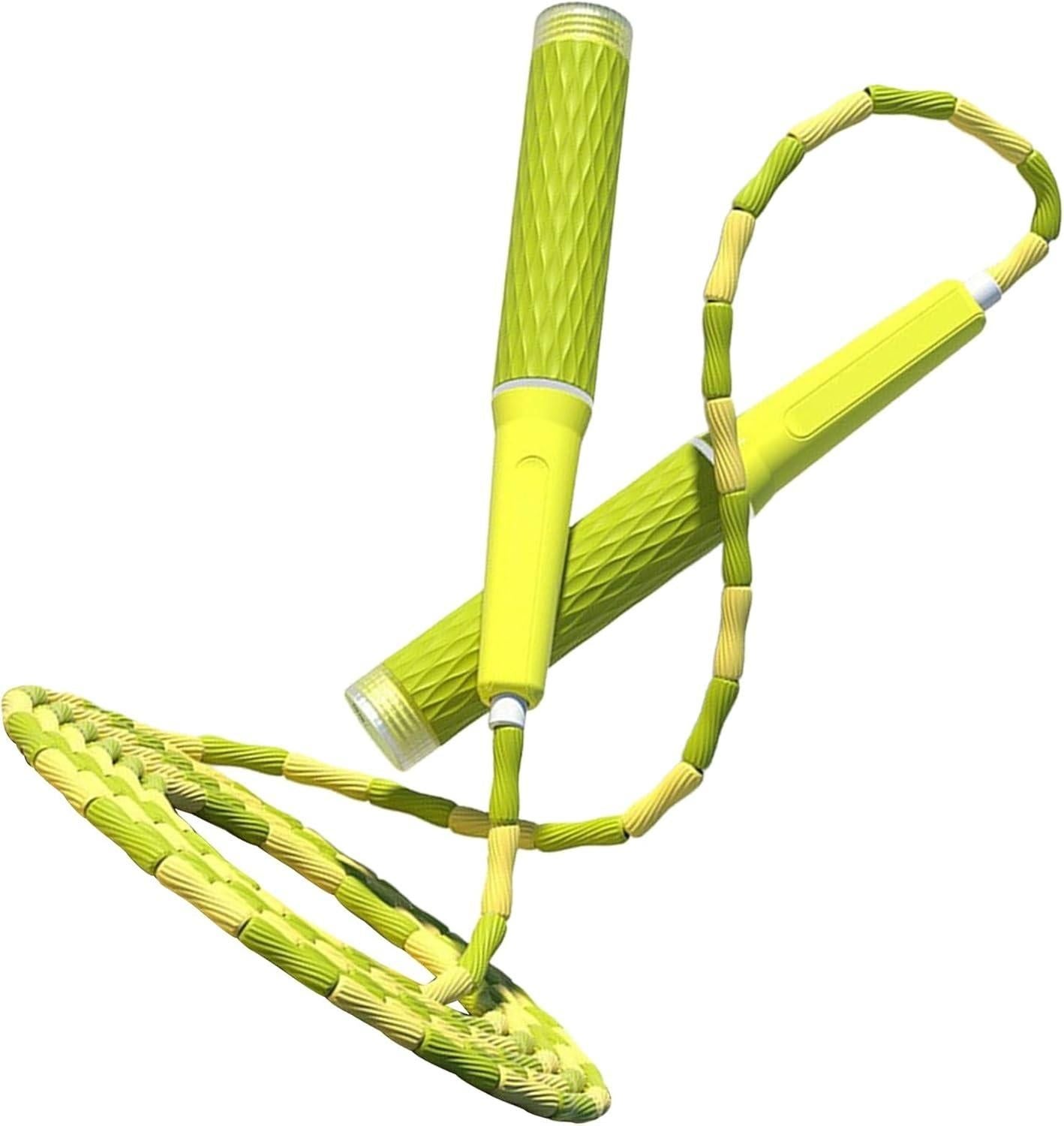 Jump Rope Beaded Adjustable Anti Tangle Fitness Skipping Rope Green