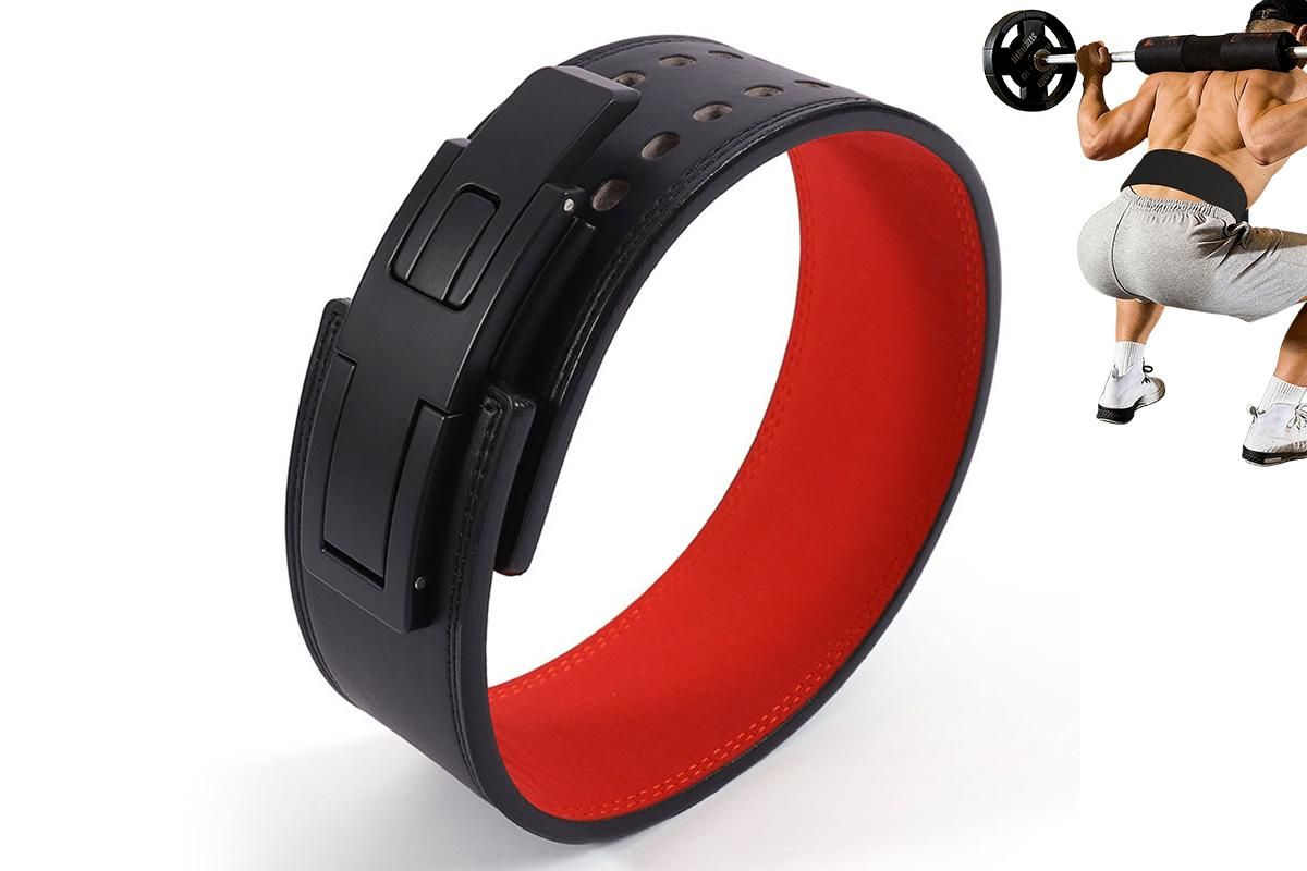 Professional Powerlifting Belt for Squat Deadlift-Red L