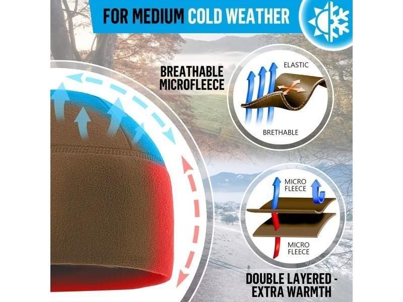 New Unisex Windproof Polar Fleece Warm Beanie Hat Cap Male Winter Ski Cycling