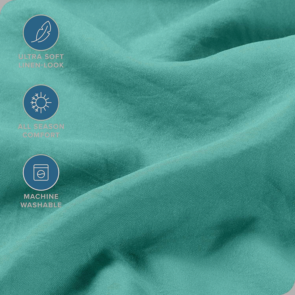Hotel Quality Fitted Sheet - 1 Piece Fitted Sheet -Breathable Bedding - Wrinkle, Fade, Stain Resistant- 16inch/40cm Deep Pocket Fitted Bed Sheet-Wrinkle and Fade Resistant,(Biscay blue,Single)