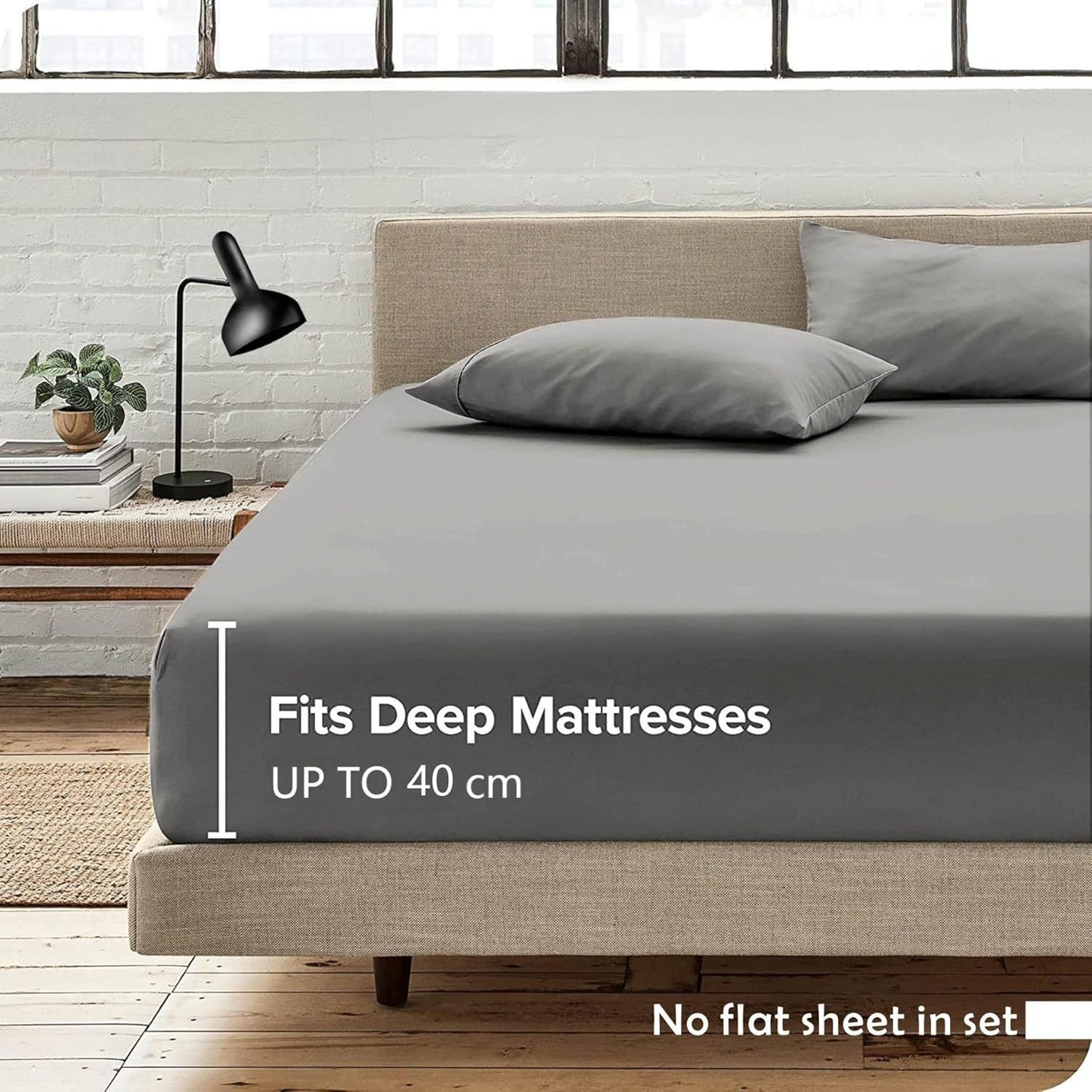 Hotel Quality Fitted Sheet - 1 Piece Fitted Sheet -Breathable Bedding - Wrinkle, Fade, Stain Resistant- 16inch/40cm Deep Pocket Fitted Bed Sheet-Wrinkle and Fade Resistant,(Dark gray,King Single)