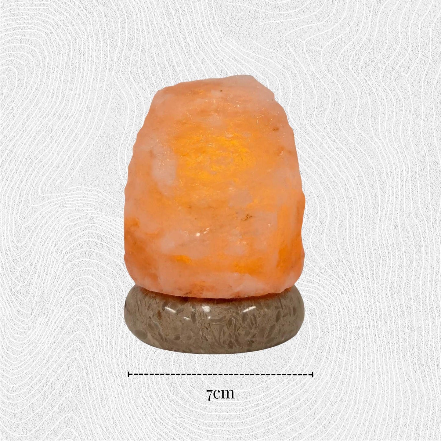 USB Himalayan Salt Lamp - Mini Natural Rock Shape Pink Crystal Rock Marble Light