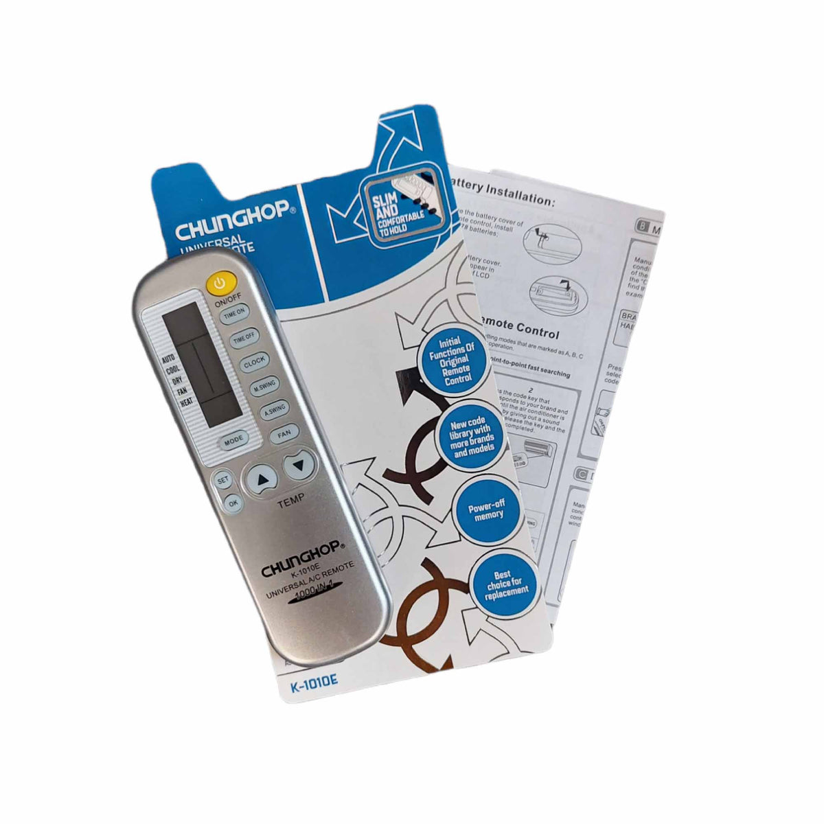 Chunghop Air Conditioner AC Remote Control Compatible with ACSOM and More