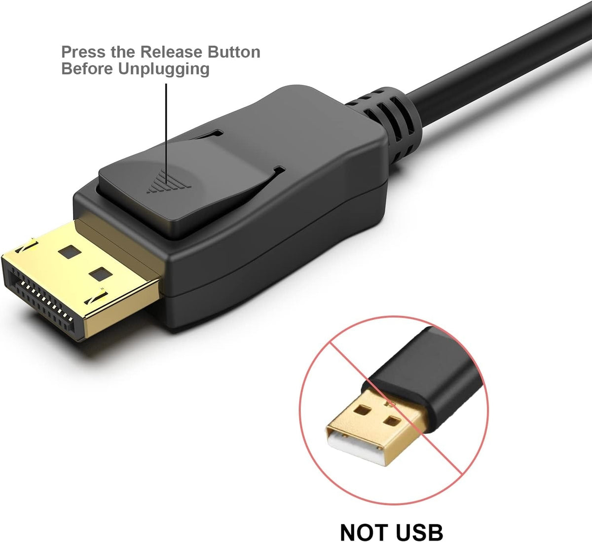 BENFEI DisplayPort to DisplayPort 8K @ 60Hz Cable 1.8m