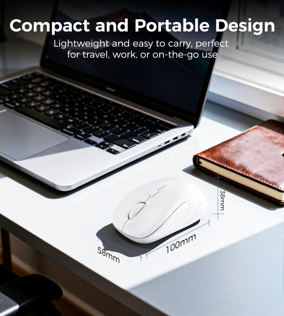 Choetech KB-002-WH single-mode 2.4G wireless mouse, white