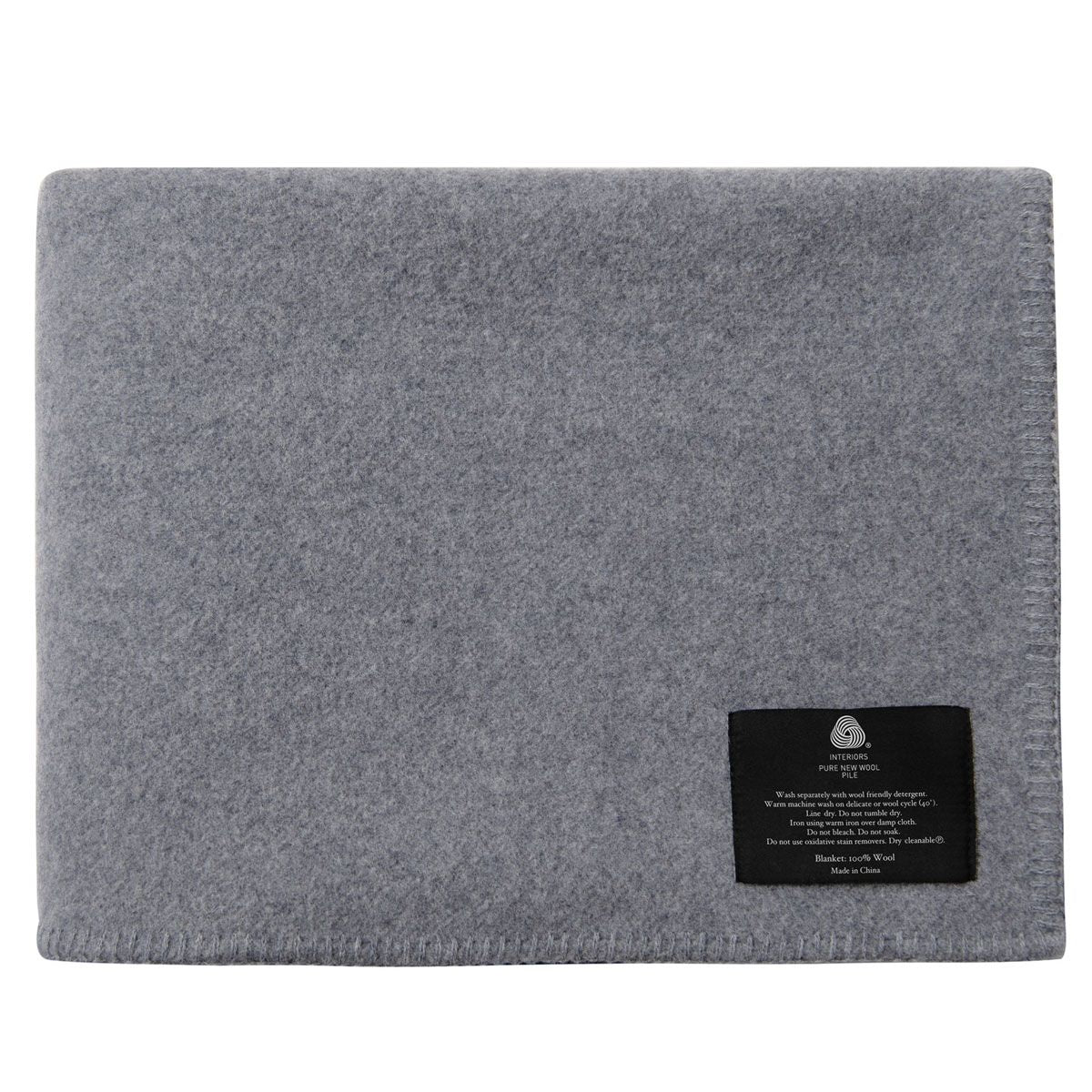 Little Gem Grey Australian Wool Bassinet Blanket 80 x 120 cm
