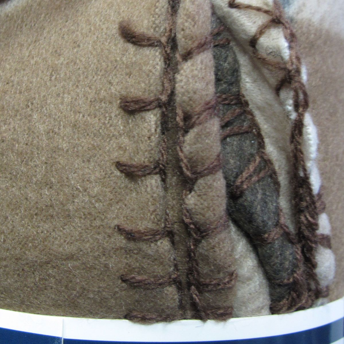 Budget 165gsm Printed Checkered Soft Polar Fleece Throw 127 x 152 cm Brown