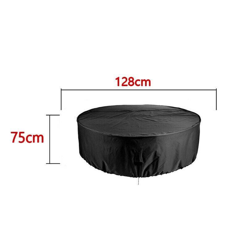 Outdoor Furniture Round 1.28M/1.85M/2.3M Cover Waterproof Garden Table Shelter - 185*110cm