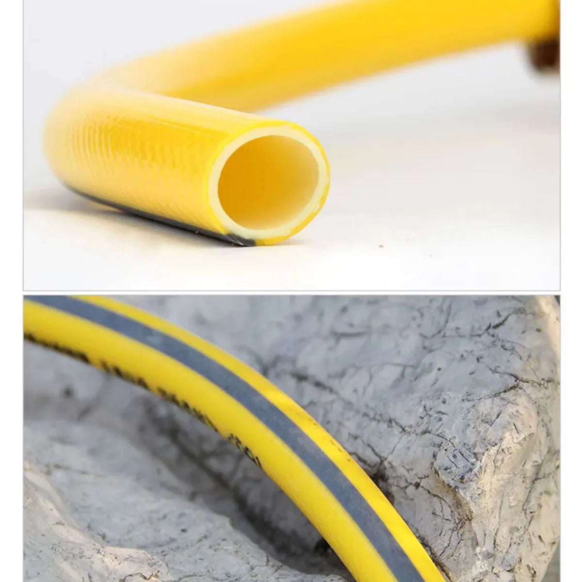 Heavy Duty Garden Hose Pipe Reel Reinforced Anti-kink Outdoor Hosepipe Yellow - 20m