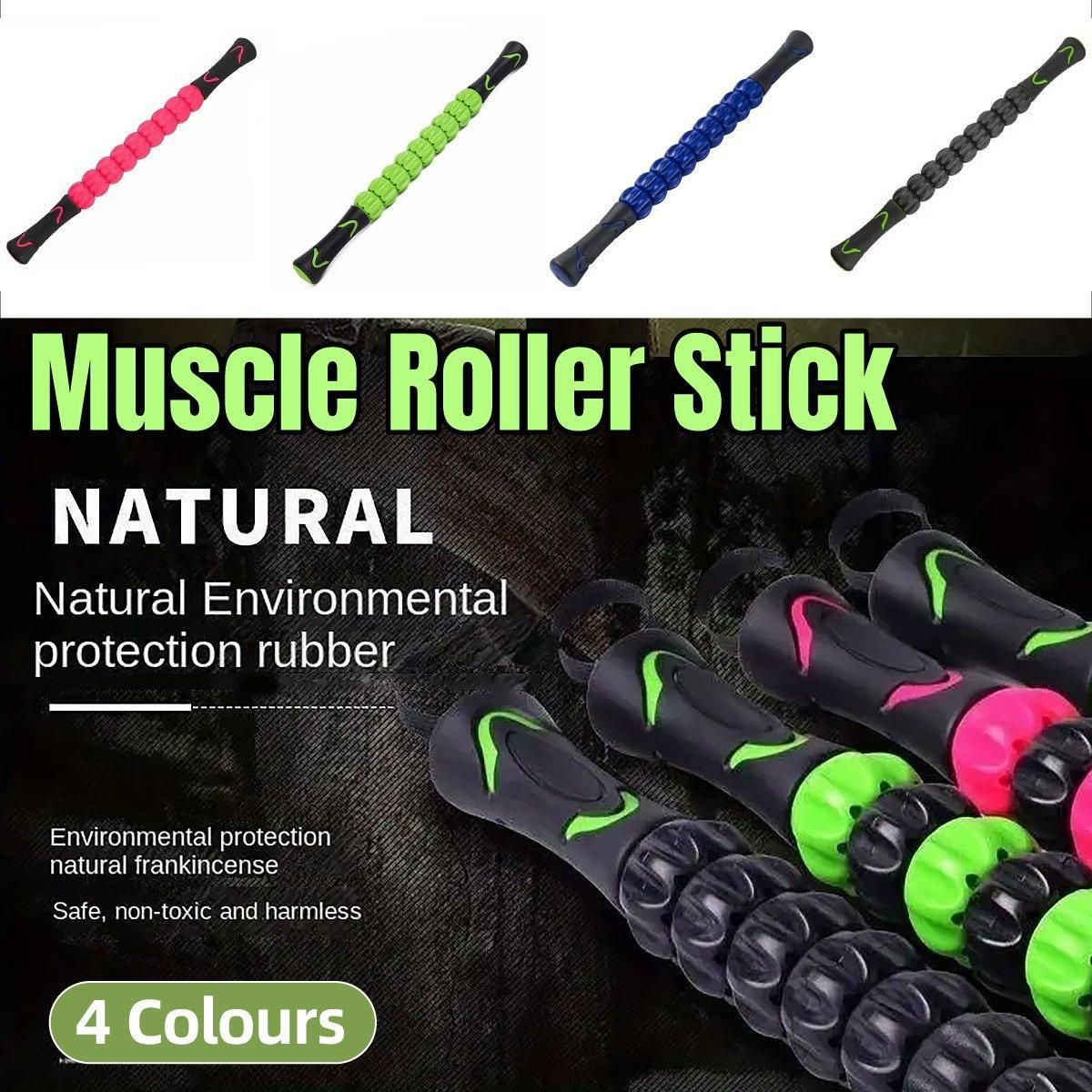 Muscle Massage Sticks Fitness Sport Fascia Rods High Strength Relaxation Roller - Black