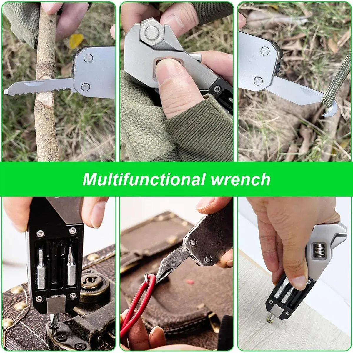 Multi-Function Adjustable Wrench Sturdy Stainless Steel for Home Repair Tool Kit