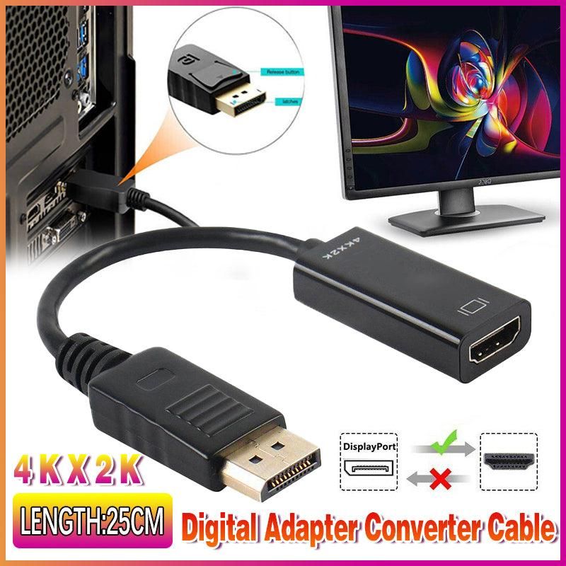 4K 30Hz DP to HDMI Adapter Cable 25cm Displayport Converter for Monitor Projector