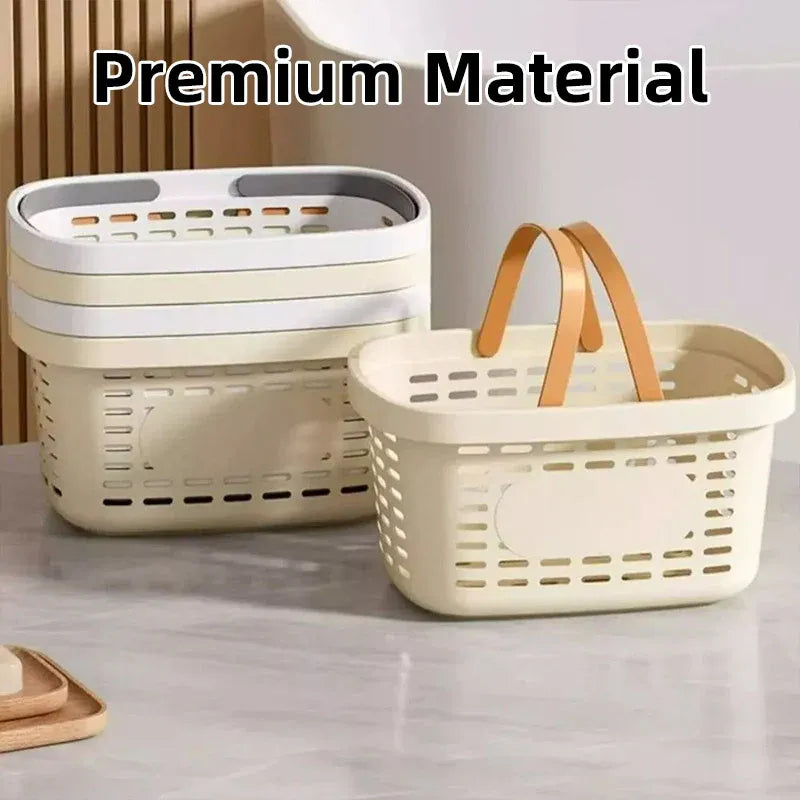 Bathroom Storage Basket Handheld Bath Basket Toiletries Organizer Shower Caddy - Grey