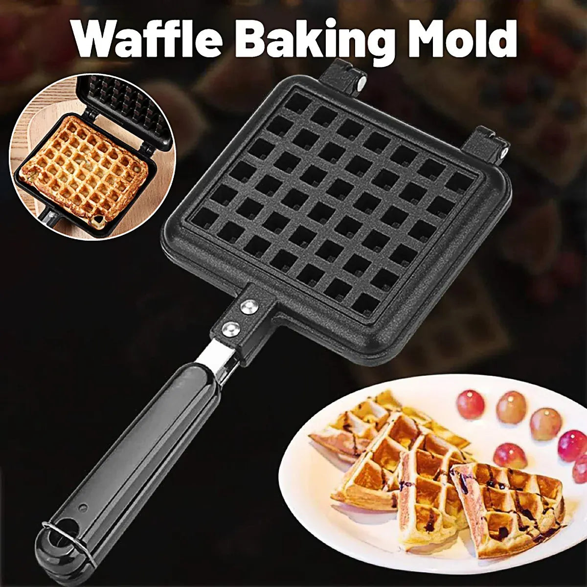 Waffle Pan Mould DIY Cake Baking Tool Lattice Muffin Mold Tray for Kitchen Oven