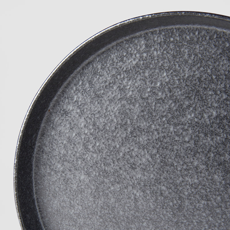 Plate High Rim 25cm Craft Black Design