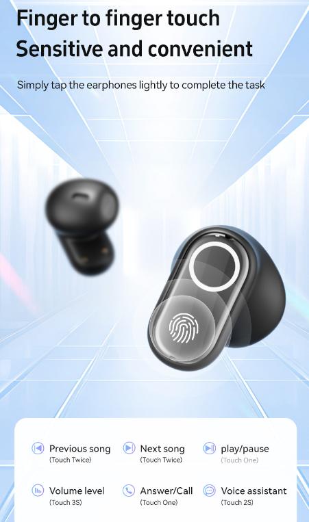 Beige Feather-Light TWS Earbuds - Bluetooth 5.4, Hi-Fi Sound, LED Display Case, 60H+ Playtime, Touch Control