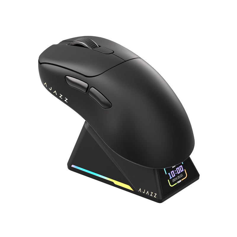 Tri-Mode Wireless Gaming Mouse with 8000Hz Polling Rate, PAW3950 Sensor & Magnetic Charging Dock(White)