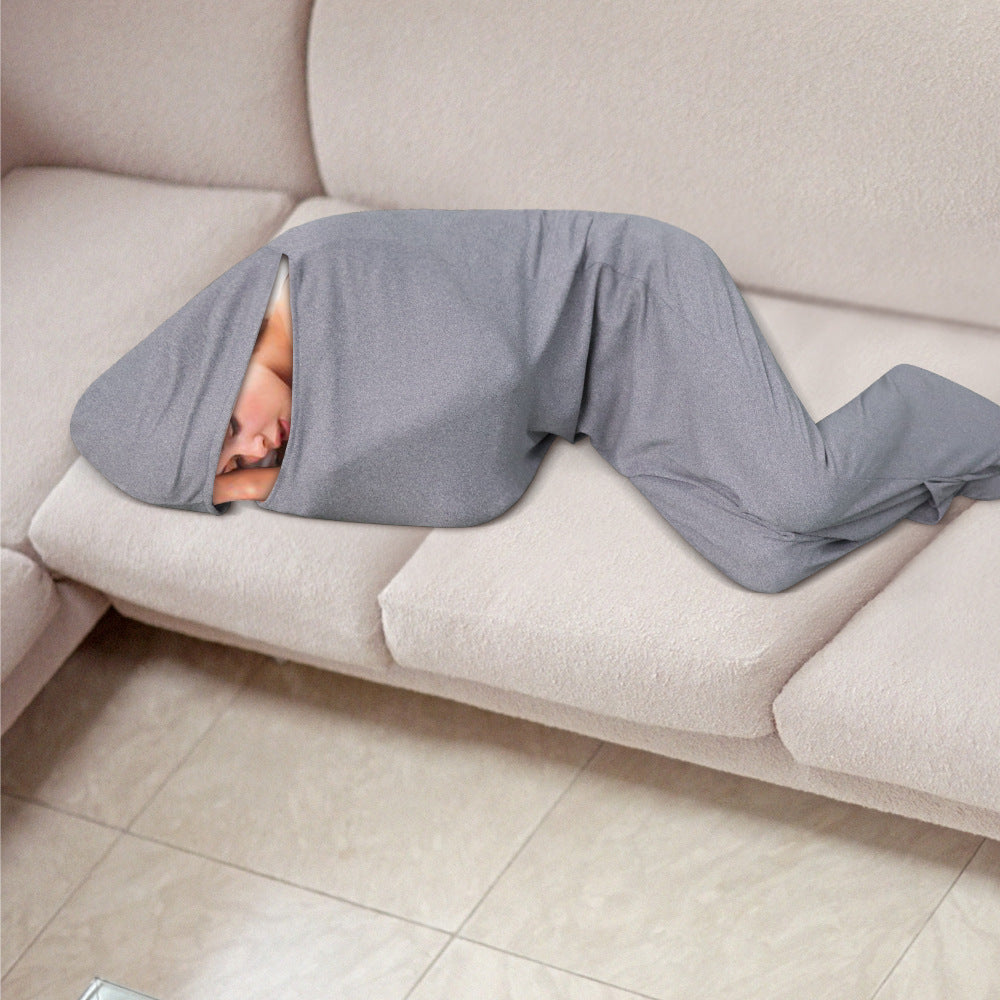 Soft Fleece Wearable Shark Sleeping Bag - Thickened Anti-Kick Warm Onesie and Mobile Sleep Cabin for Adults (S 170*40CM)