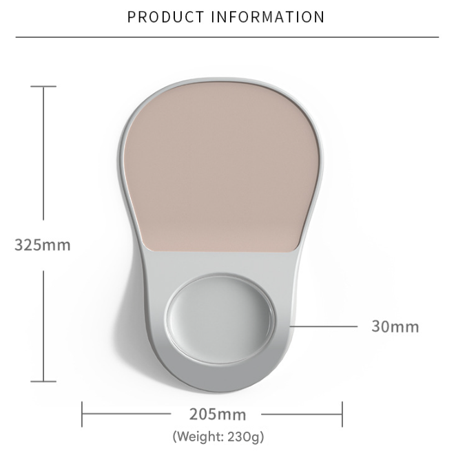 Blue Ergonomic Mouse Pad with Wrist Rest Support Soft Silicone Concave Groove Design 32.5cm Non-Slip Mat for Home Office & Gaming