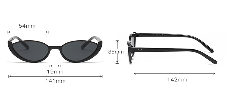 Lotus root Powder-coated Tea Leaves 2PCS Fashionable Cat-Eye Sunglasses for Women - Retro INS Style UV Protection Shades