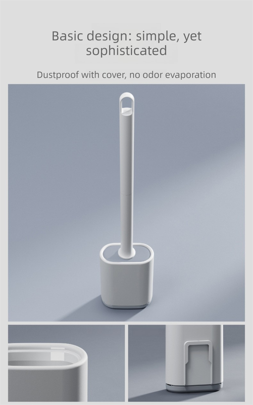 Black Wall-Mountable Toilet Brush Set – Soft-Tip 360° Cleaning System