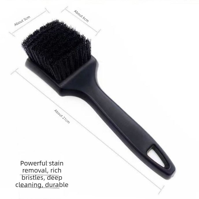 White Car Tire & Detailing Brush - 2-Pack Stiff Bristle Scrubber for Wheels, Mats, and Upholstery