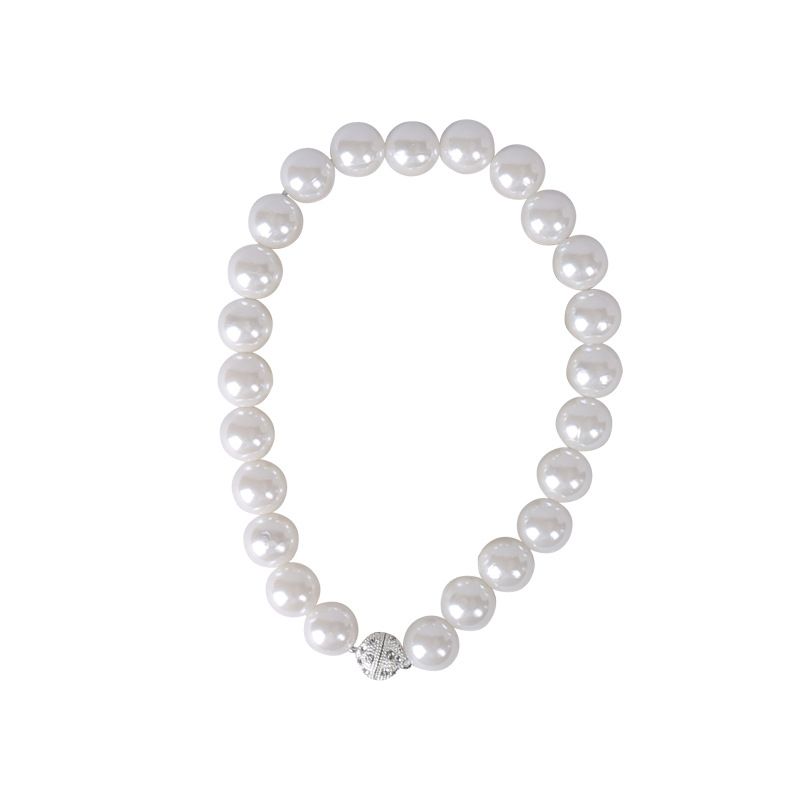 3 Pairs Magnetic Pearl Curtain Tiebacks(25cm) - No-Drill ABS Bead Holdback with Rhinestone Clasp