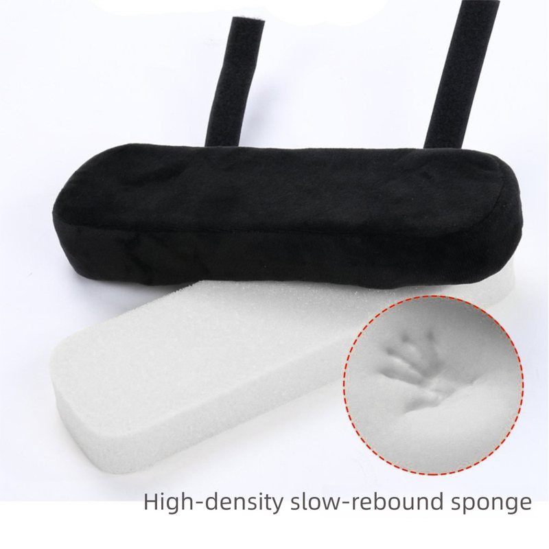 Black 2-Pack Chair Armrest Pad – Memory Foam Elbow Support Cushion for Office and Home Chairs