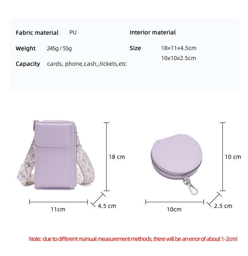 Apricot color Women's Multi-Functional Crossbody Phone Bag with Detachable Coin Purse, PU Leather Shoulder Bag with Credit Card Slots, Stylish Minimalist Design for Daily Use