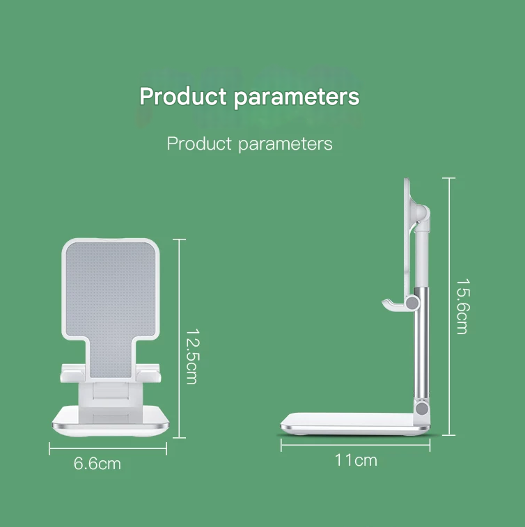 White Adjustable Desktop Phone Stand with Height Extension and Foldable Design for Online Classes and Streaming Comfortable Hands-Free Solution for Local Users