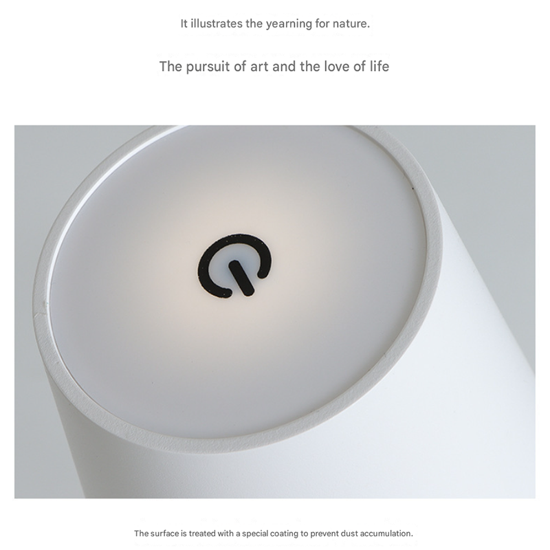 LED High-Foot Table Lamp with Touch Control - Rechargeable Dimmable Bedside Night Light for Bedroom & Living Room - Perfect Gift for Women(White with a rounded base)