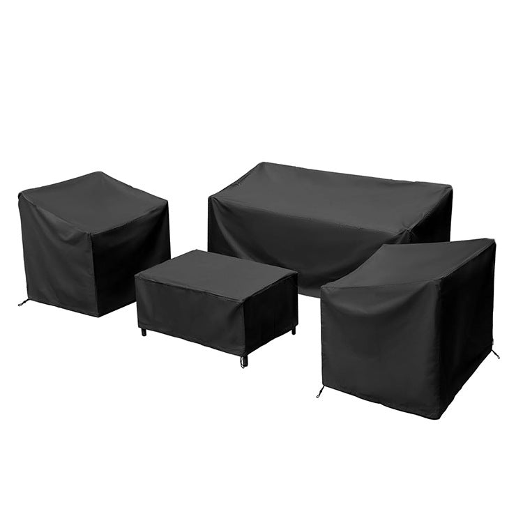 4PCS Large Outdoor Dustproof Furniture Cover Set with Zippered Bag (M Size) - Waterproof and UV-Resistant Garden Sofa, Desk & Chair Protectors