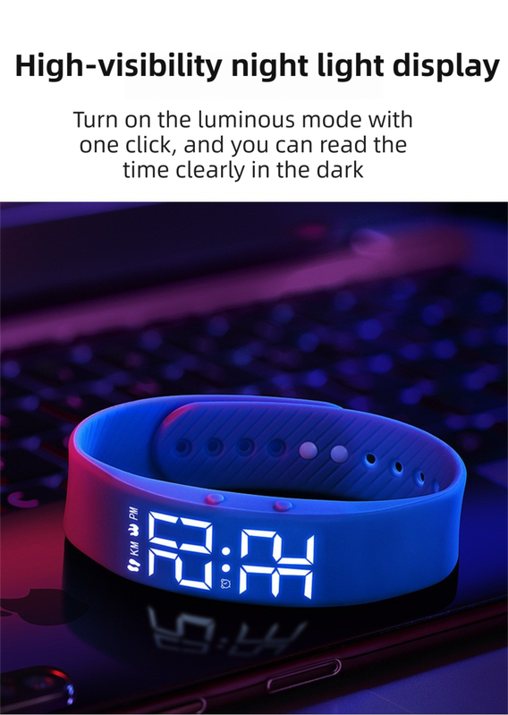 White Silent Vibration Alarm Smart Silicone Wristband with 3-Alarm Settings - Discreet Wake-Up Device for Teens & Adults (Vertical version)