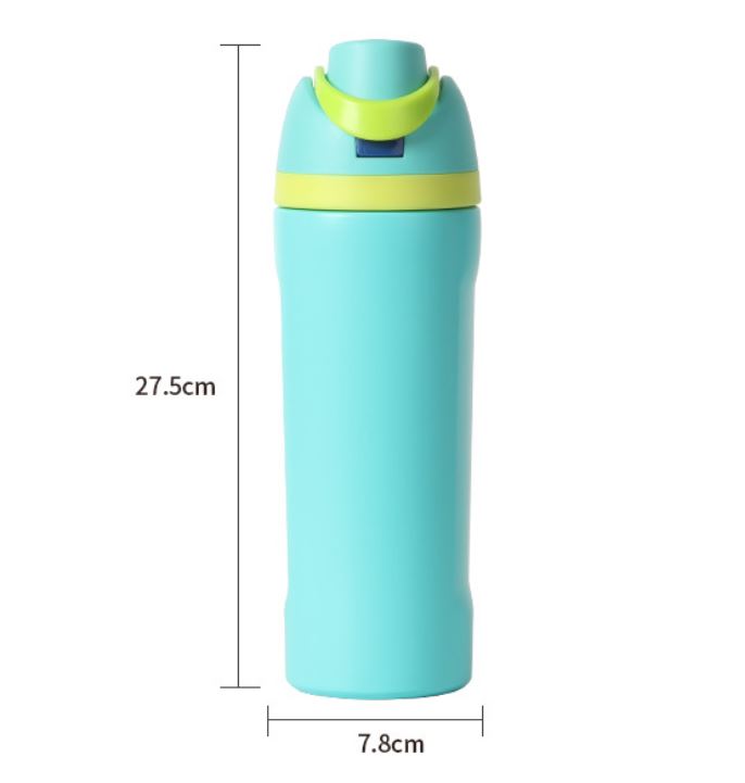 24oz Pink Large Thermal Water Bottle with Dual-Sipping Lid & Built-in Straw - Leak-Proof 304 Stainless Steel Outdoor Sports Flask
