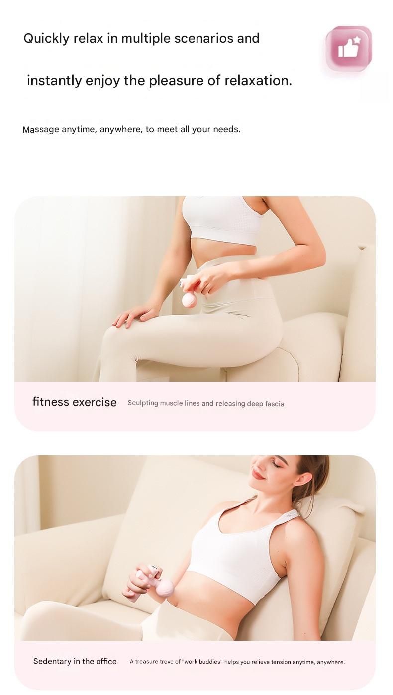Pink Mini Massage Gun - Pocket-Sized Deep Tissue Percussion Massager with 4 Speeds, 7mm Amplitude, 12KG Force, USB-C Rechargeable - Ultra Quiet, 68.7g Lightweight for Muscle Recovery, Travel, Office