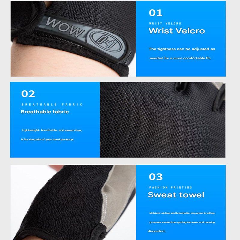 Grey Half Finger Fitness Gloves - Anti-Slip Breathable Gym Training Gloves for Weightlifting Cycling(Size:S)