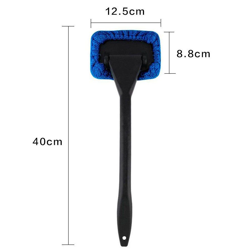 3-Piece Light blue Car Windshield Cleaning Brush Set Microfiber Defogging Wiper Tool Window Glass Cleaner