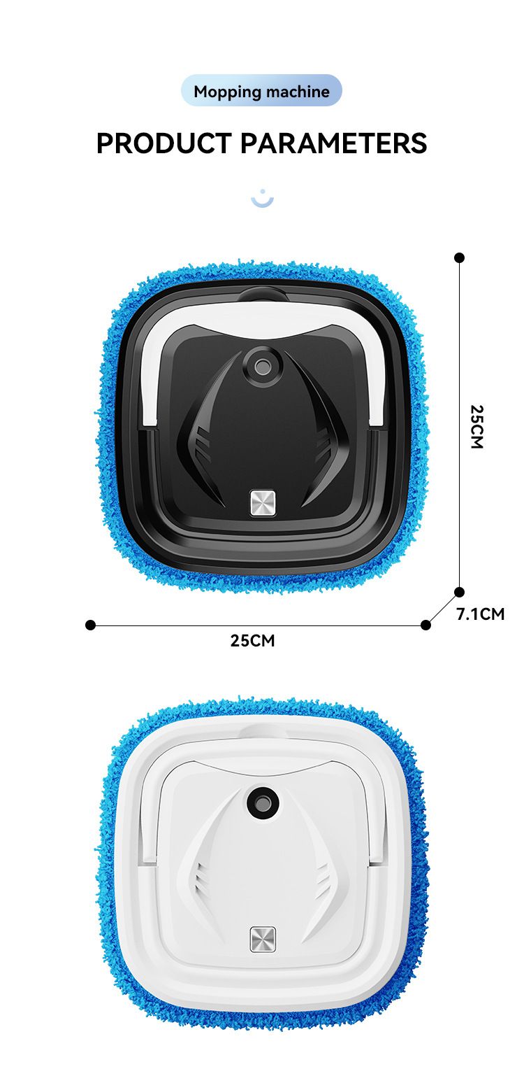 White P6 Smart Robotic Mop and Floor Cleaner for Full Home Cleansing – High Power, Wet & Dry Dual Use, Obstacle Sensing, Spray Humidifier, 2.5H USB Rechargeable Long Battery Life and 8cm Low-Profile Body, Large 25X 25CM Advanced Mopping Pad (EOFY Promotio