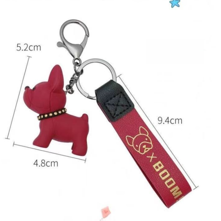 Green Cute Resin French Bulldog Keychain Pendant for Backpacks and Keys – Trendy Frenchie Dog Bag Hanging Ornament, Stylish Accessory Solution for Local Trendsetters