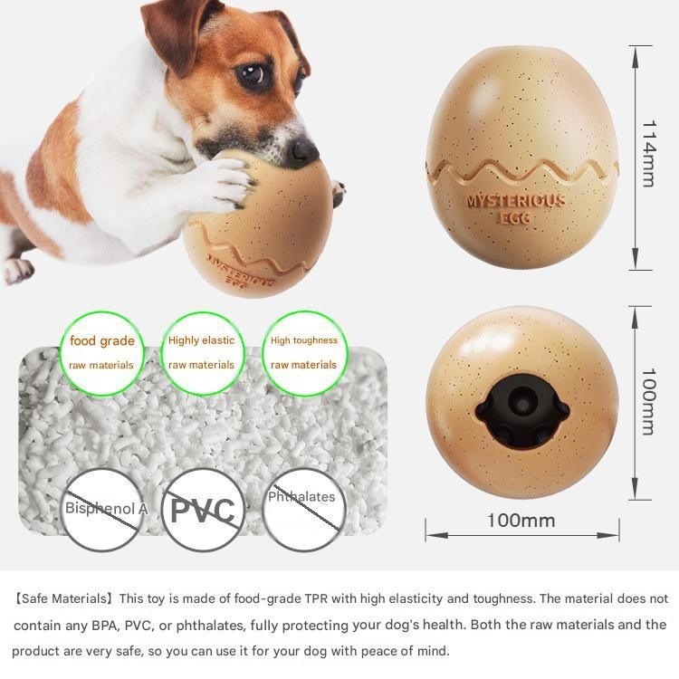 Pink Dinosaur Egg Shaped Dog Slow Feeder Toy - Durable TPR Interactive Treat Dispenser for Mental Stimulation and Anxiety Relief - Perfect for Medium to Large Dogs