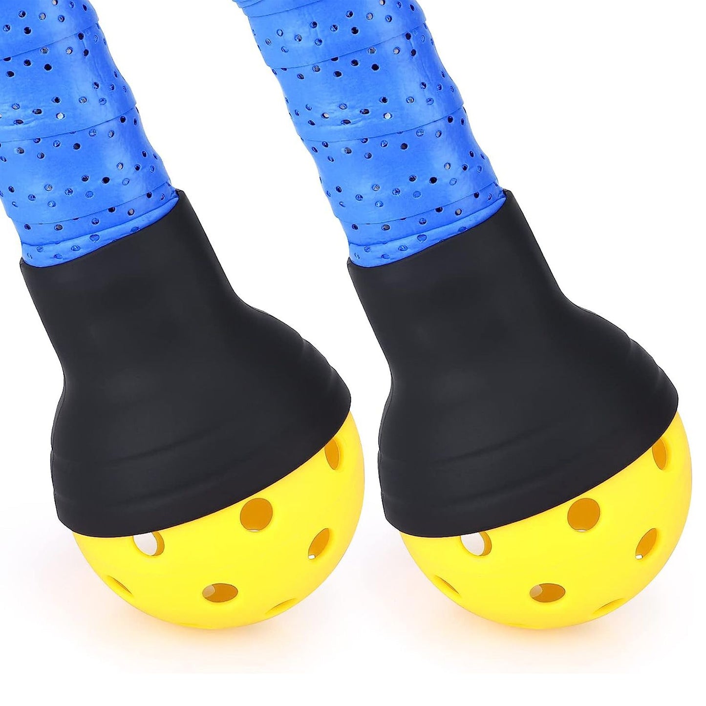 Blue Silicone Pickleball Ball Retriever Attachment for Paddle Handle Easy Ball Pickup Training Accessory No Bend Training Aid for Players