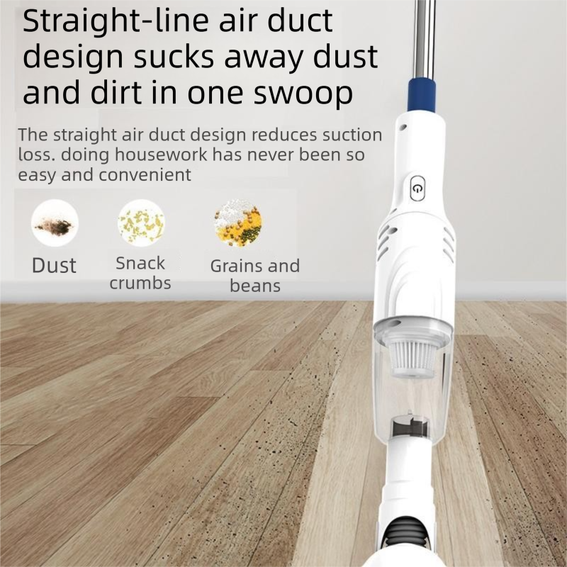 2-piece Home Cleaning Bundle - Red UV Mattress Mite Vacuum Cleaner & White Cordless Handheld Stick Vacuum Set, Wireless Rechargeable Home Car Pet Hair Cleaning Kit