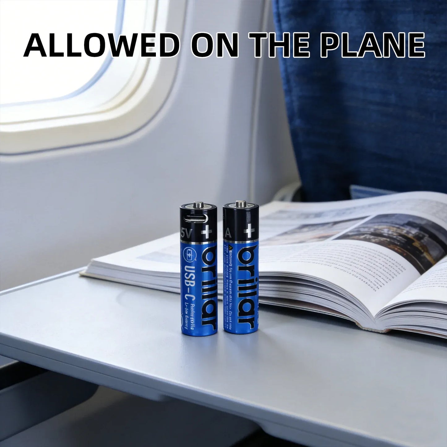 2 PCS AA USB Rechargeable LI-ION Battery