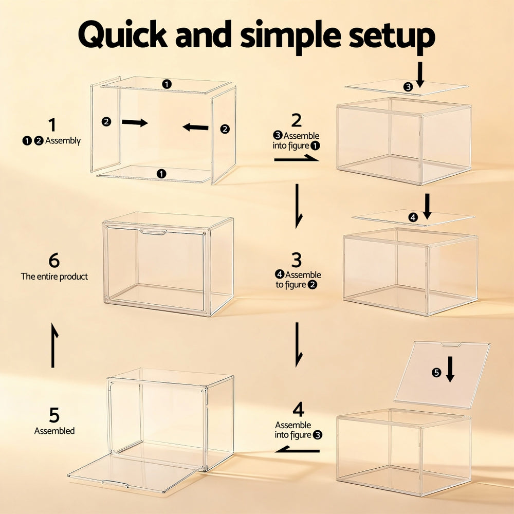 Artiss Clear Acrylic Display Case Dustproof Protection Box For Toys 27CM