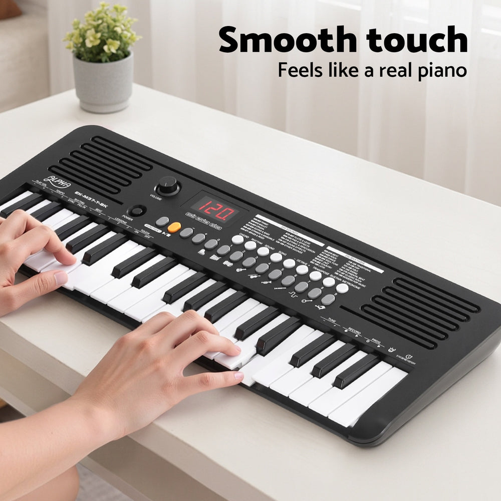 Alpha 37-Key Digital Piano Keyboard Electric Black