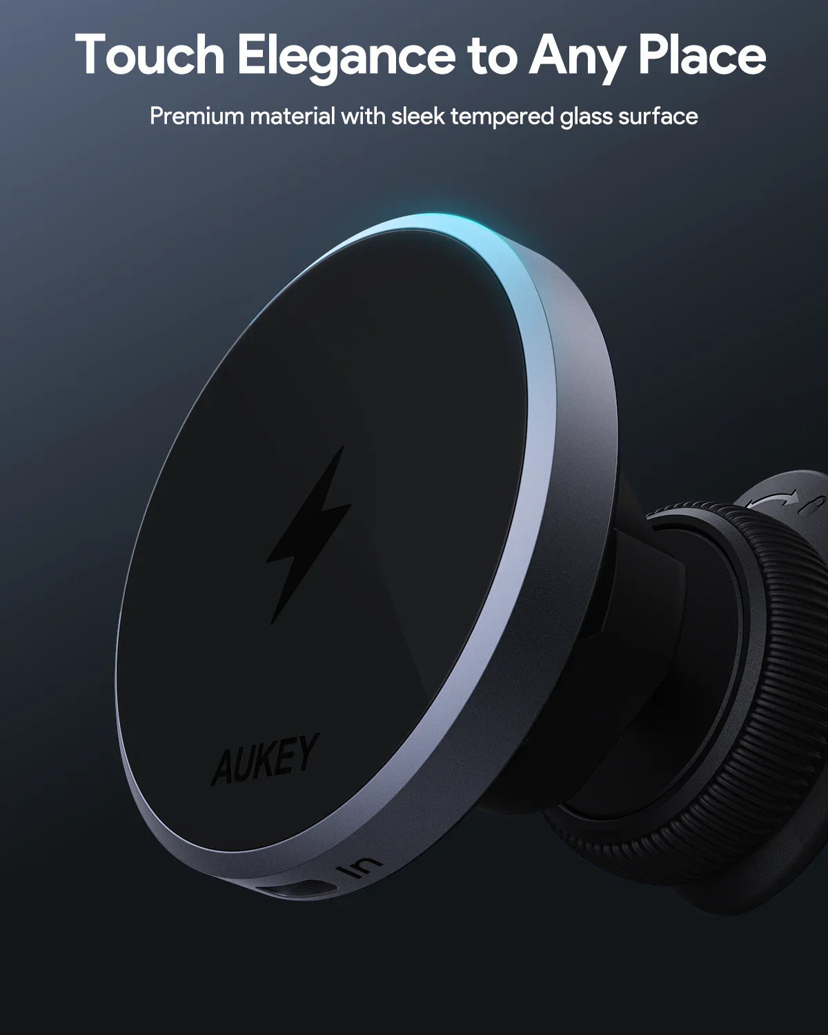 Aukey MagLink Dash Magnetic Fast Wireless Charging Phone Mount (HD-MC13)